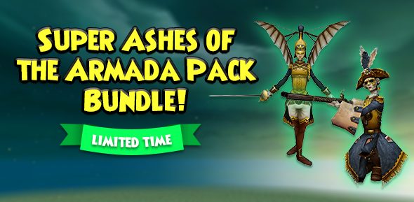 Pirate101's tweet photo. All nuts and bolts. ⚙️

The Super Ashes of the Armada Pack Bundle is back and gives you 6 Super Ashes of the Armada Packs for the price of 5. Get your chance at cool companions, pets, gear, and more. Don't miss out, this pack bundle will leave the Crown Shop after 7/5! #Pirate101 https://t.co/X93h1v4Vud