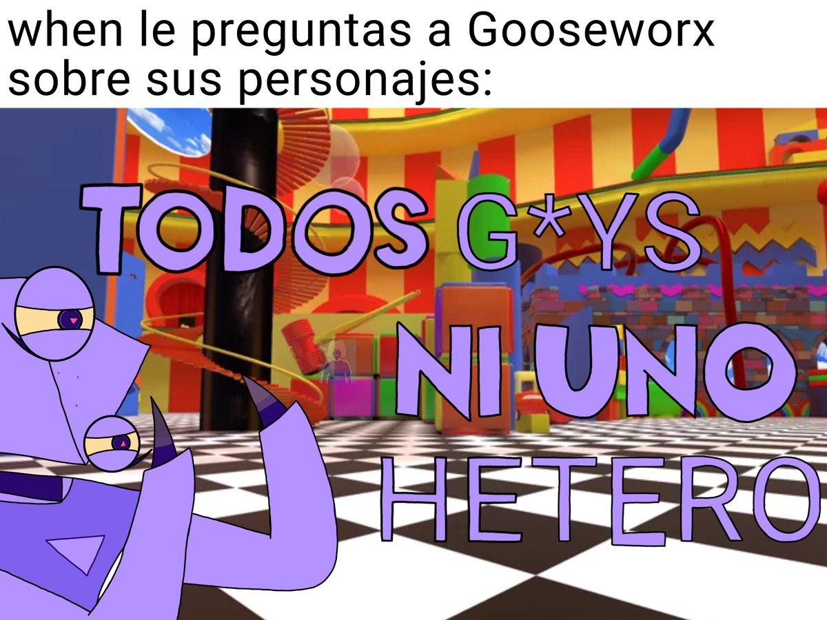 qm_diego53789's tweet photo. El estado actual de Gooseworx con su fandom xD #curimeme #curimomo #theamzingdigitalcircus #glitch https://t.co/blPRguXWNj