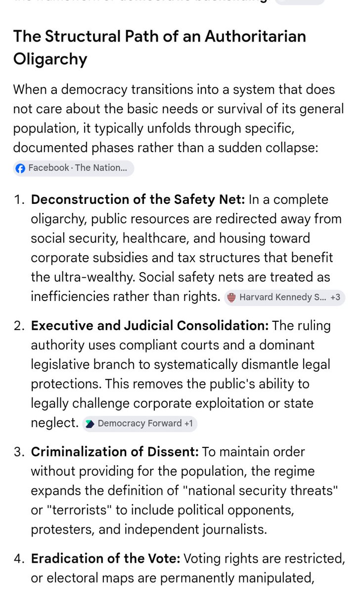 PAMurph2's tweet photo. @RpsAgainstTrump @Republicans 
Authoritarian oligarchy-Easy research. Every single tactic maneuver and dismantling of democracy executing. Every citizen-No Republican, no Democrat, NO human or other rights. Worse than any Regime. trump, all Republicans, USSC are killing America! https://t.co/xZhXgYjlwG