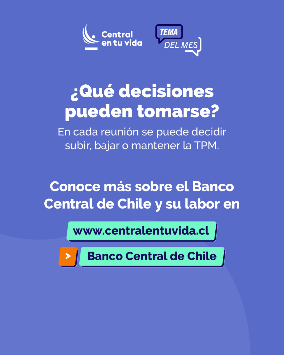 centralentuvida's tweet photo. 👉 Conoce más sobre política monetaria en la sección del Banco Central de nuestro sitio https://t.co/dAnugFcAXc

#CentralEnTuVida #EducaciónFinanciera #BancoCentralDeChile #TPM #Economía https://t.co/icoEaMaYQU
