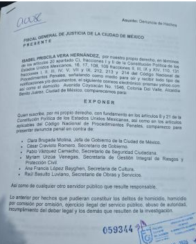 MLopezSanMartin's tweet photo. 🚨 El PAN presenta una denuncia ante la Fiscalía de la CDMX por la muerte de 4 personas durante los festejos en Paseo de la Reforma

@Prisverah acusa negligencia de Clara Brugada: 

"Anunció que todos los capitalinos podían acudir a las celebraciones de manera segura" https://t.co/abjqDPvEIa