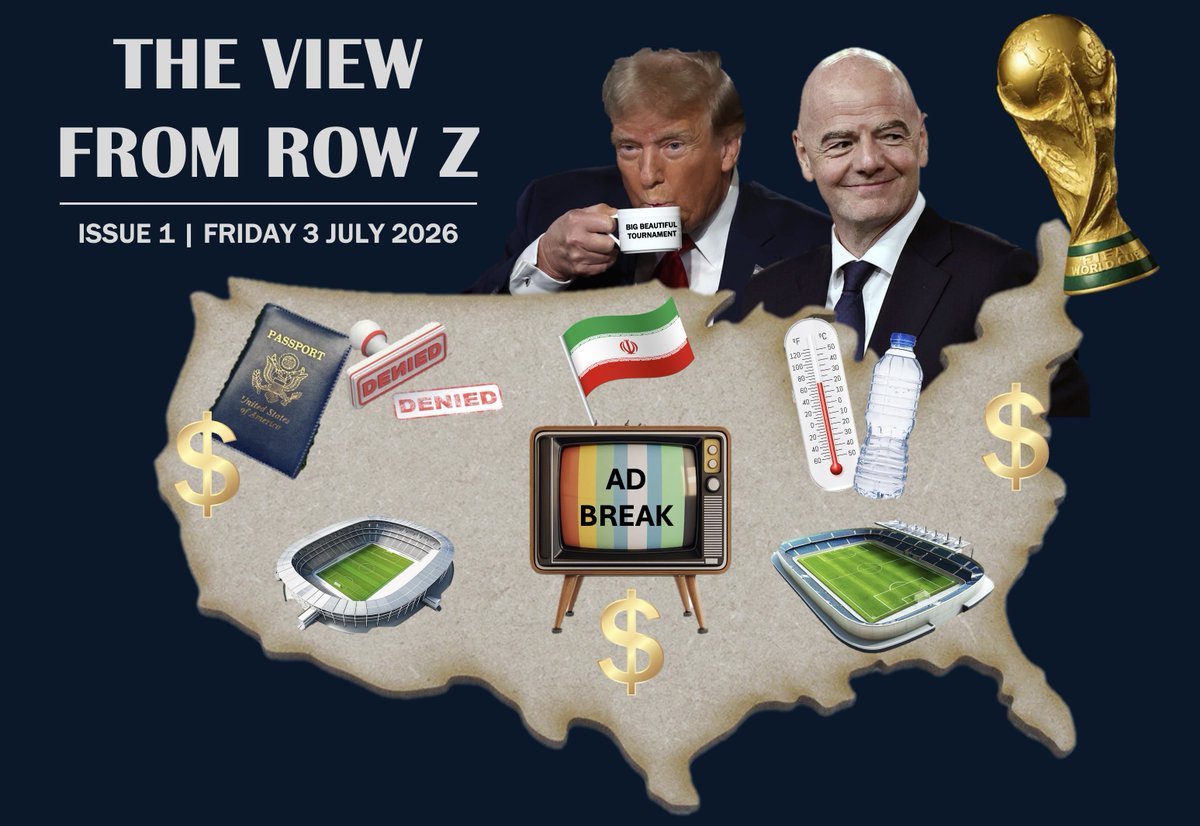 RowZMag's tweet photo. 🚨 NEW: A brand new issue of The View From Row Z!

Includes: Ongoing issues with the World Cup, a football scandal in Hong Kong, teams getting themselves into bother back in the UK, and plenty more!

Read here 👉 https://t.co/NH4ssIN16f https://t.co/77dMWUl1NN