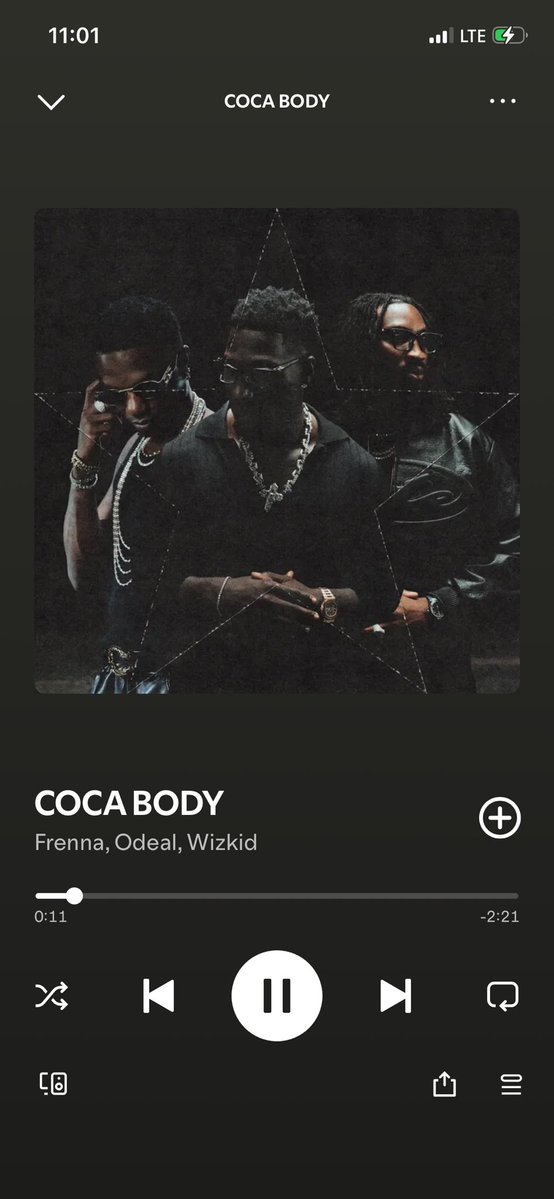 Ng_lovee's tweet photo. Frenna,Wizkid &amp; Odeal  Coca body out now 🔥 ❤️🦅 https://t.co/Y4Js4cd1R8