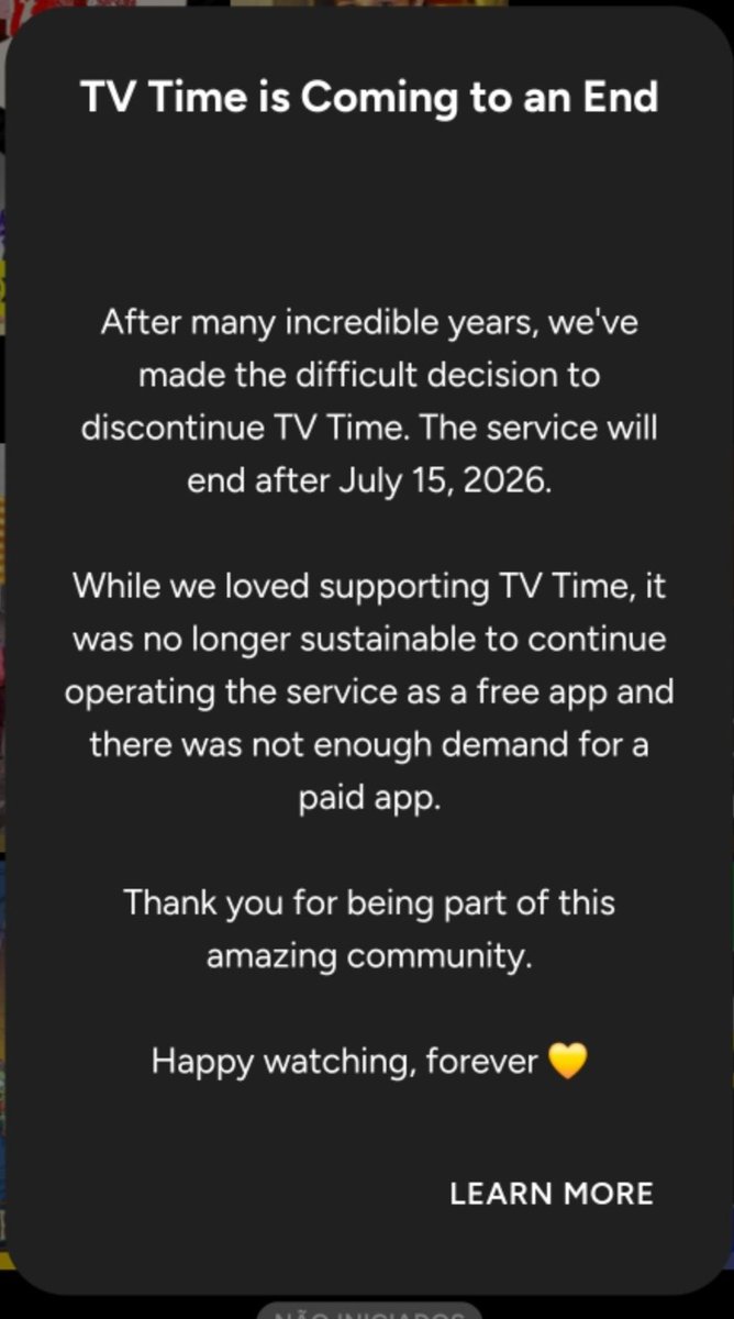DoofyPatriota's tweet photo. TV Show Time is coming to an end, leaving me heartbroken in a way I couldn't have imagined... 

#TVTime #TVShowTime https://t.co/tQuGVrWvIB