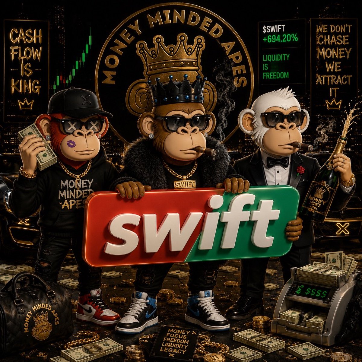 R4sJ3sus's tweet photo. Garden of finance ๐ฑ @moneymindedapes & @swift589
Fast.
Simple.
Global.
Explore SwiftMint: https://t.co/9o47Mxhh2D and follow @swift589 to watch the ecosystem grow.
#SwiftFi #XRPL #NFTs https://t.co/issBU967vi