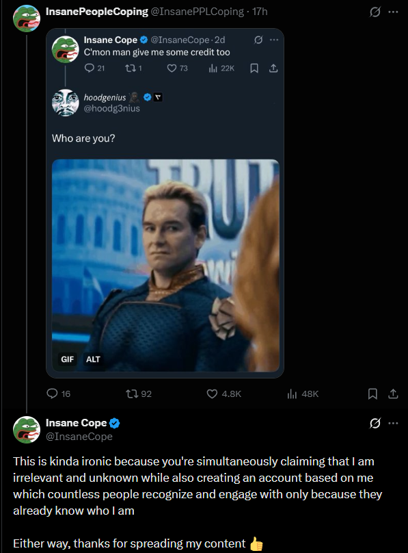 InsanePPLCoping's tweet photo. https://t.co/CZEOVvdZZr