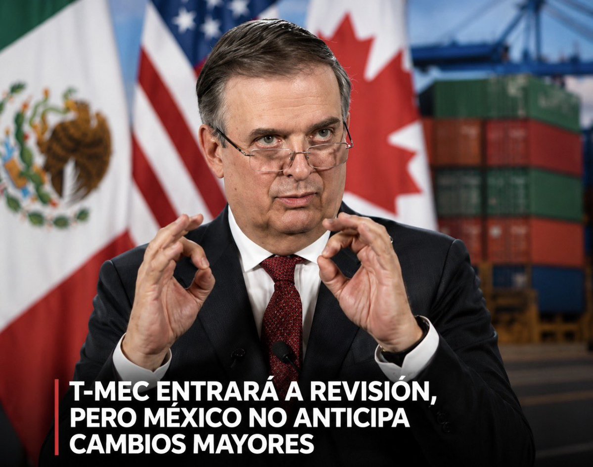 CDJ_NotiJuarez's tweet photo. *Video:🔴 “Quedamos en muy buenos términos”: Ebrard afirma que el T-MEC seguirá vigente hasta 2036 con revisiones anuales.*
Más detalles ⬇️🔗
https://t.co/KcgjQYYJPs🔴-quedamos-en-muy-buenos-terminos-ebrard-afirma-que-el-t-mec-seguira-vigente-hasta-2036-con-revisiones-anuales/ https://t.co/mRFqG0TnEE