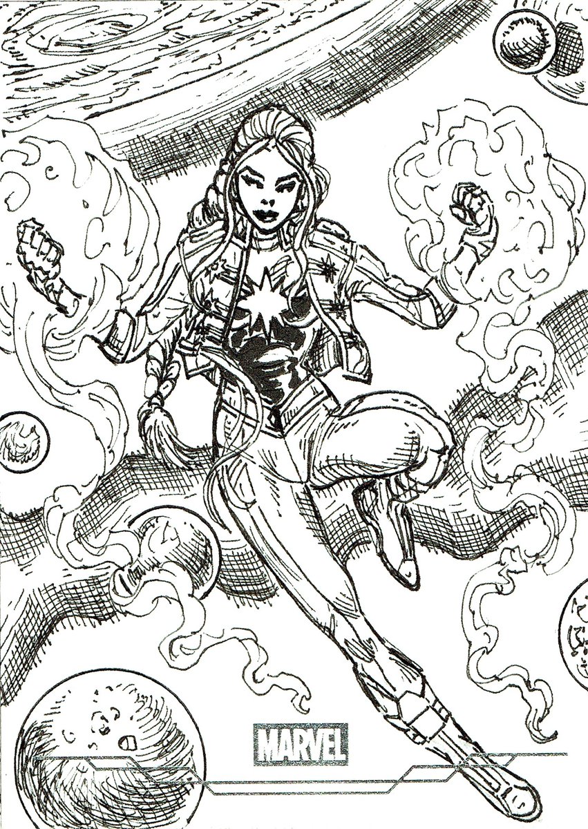 ariel_aguire's tweet photo. ๐ฅ CAPTAIN MARVEL!!!๐ฅ
* 2026 Topps Chrome Marvel Comics *
#arielsartwork #captainmarvel #caroldanvers #avengers #sketchcard #topps #chrome #marvel #comics #toppschrome #marvelcomics #marvelcards #art #drawing #process #sketch #pencil #ink #pen #micron #marker #copic #posca https://t.co/8DpNbV9Ffb