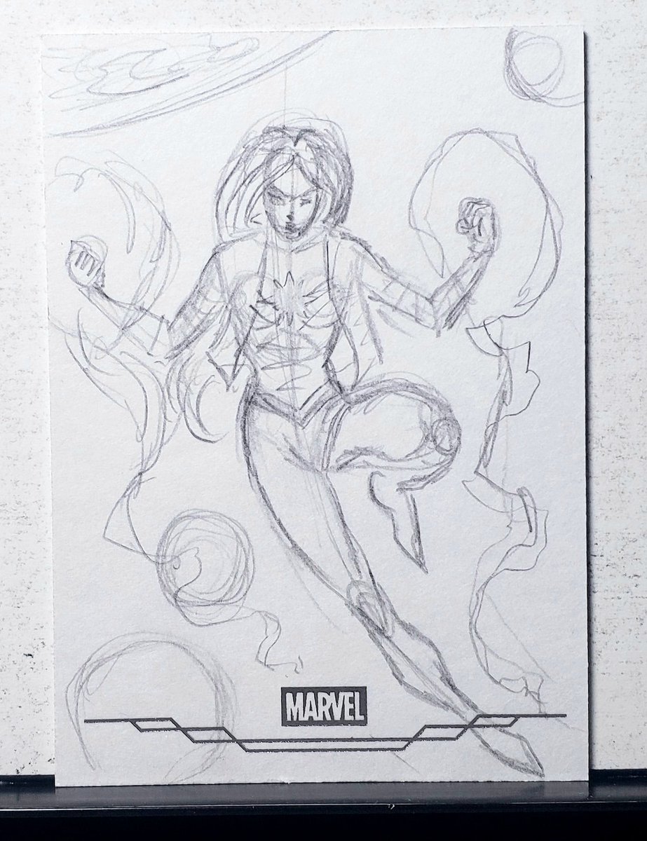 ariel_aguire's tweet photo. ๐ฅ CAPTAIN MARVEL!!!๐ฅ
* 2026 Topps Chrome Marvel Comics *
#arielsartwork #captainmarvel #caroldanvers #avengers #sketchcard #topps #chrome #marvel #comics #toppschrome #marvelcomics #marvelcards #art #drawing #process #sketch #pencil #ink #pen #micron #marker #copic #posca https://t.co/8DpNbV9Ffb