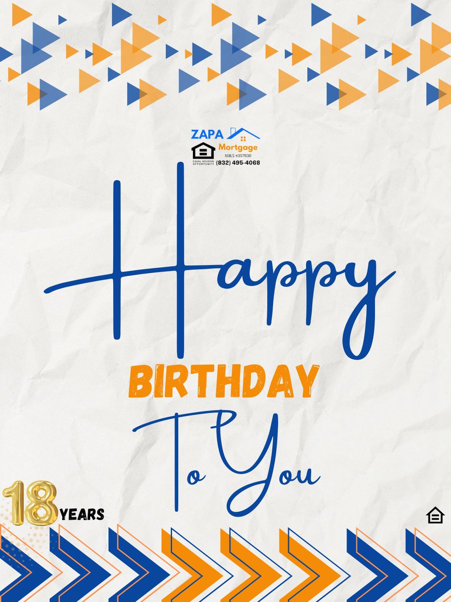 ZAPAMortgage's tweet photo. Celebrating 18 years of trust, service, and helping families move closer to homeownership. 🏡🎉

Thank you to our clients, partners, and community for being part of the ZAPA Mortgage journey. 🙌💙

Happy Birthday to ZAPA Mortgage! 🎂✨

#ZAPAMortgage #18Years #HappyBirthday https://t.co/1bvdsQD59t