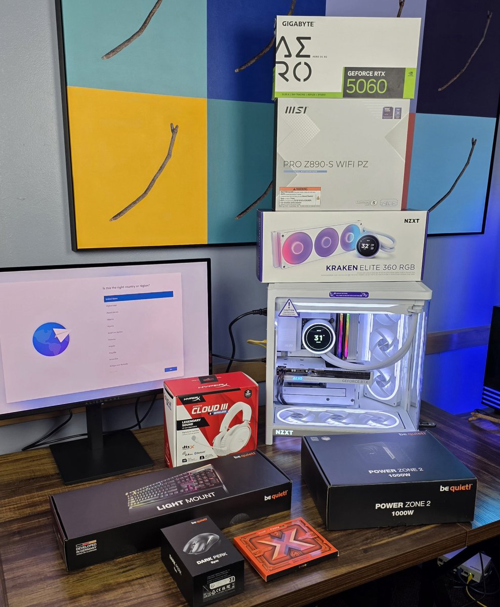 DaPoets's tweet photo. Ok Windows 11 is installed and ready to go for whomever the winner may be! 
@NZXT @msiUSA @HyperX @bequietofficial @GIGABYTEUSA @biwin_tech @vcolorofficial https://t.co/Ku7snDA3dl