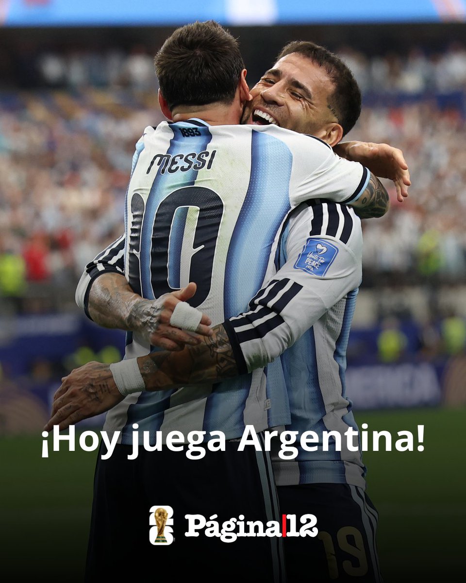 pagina12's tweet photo. 🇦🇷 ¡VAMOS, ARGENTINA! 🇦🇷

Este viernes 3 de julio la Selección Argentina enfrentará desde las 19 a Cabo Verde en el Hard Rock Stadium de Miami por los 16avos de final del Mundial 2026. https://t.co/WG7YMMPf8M https://t.co/VLrF0sYjmK