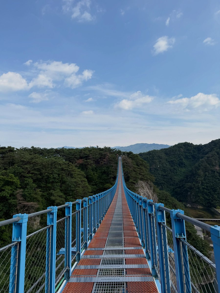 VisitaCorea's tweet photo. 🌿 ¿Buscas una aventura con vistas espectaculares?

En Sogeumsan Grand Valley, podrás cruzar el famoso Puente Colgante de Sogeumsan, suspendido a 100 metros de altura, y sentir la emoción de caminar entre montañas. Después, atrévete con el Puente Ulleong, de 404 metros de longitud y con tramos de suelo de cristal que harán que tu corazón lata más rápido. Además, el nuevo teleférico te permite disfrutar de un recorrido panorámico sobre el valle y llegar cómodamente hasta la montaña mientras contemplas paisajes inolvidables. ¡También hay un centro de arte multimedia!

¡Naturaleza, adrenalina y unas vistas impresionantes te esperan en un solo lugar! 💚⛰️🚡