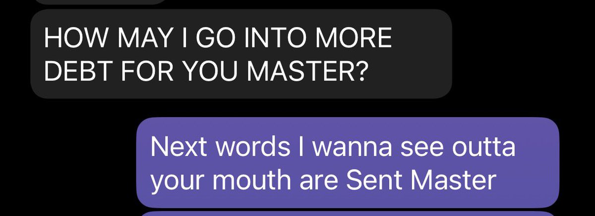 MasterAndrew012's tweet photo. For the amount of times I’ve heard this bitch tell me he’s gonna “quit” he sure has been loving going deep into debt for me lately 😏😈 https://t.co/FdcWWLzKMg