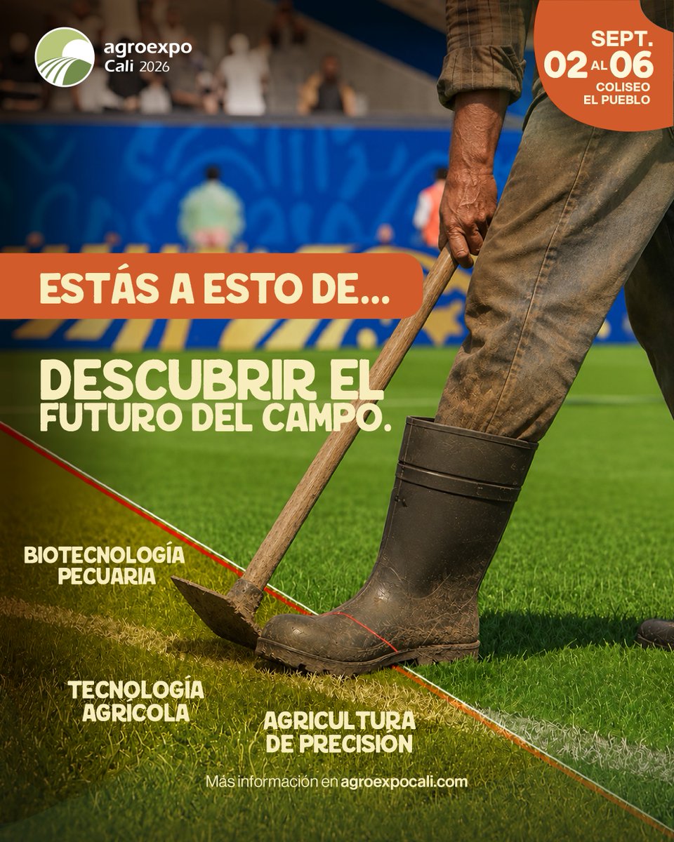 AgroexpoCol's tweet photo. No queremos decir que también estés fuera de lugar, pero si todavía no conoces todo lo que la tecnología está haciendo por el campo, esto es para ti. 🌾

Nos vemos en Agroexpo Cali 2026. 

Compra de boletería: https://t.co/OhyVysXAGb

Más información en https://t.co/VWP2i0Umt9 https://t.co/fdH5XNjGKv