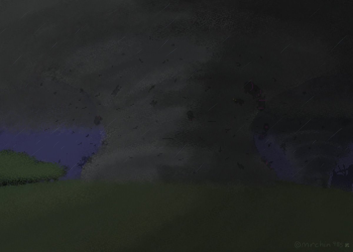 mrchin985's tweet photo. i enjoy watching tornadoes so i had to draw one or two https://t.co/jI0G4T6NU7