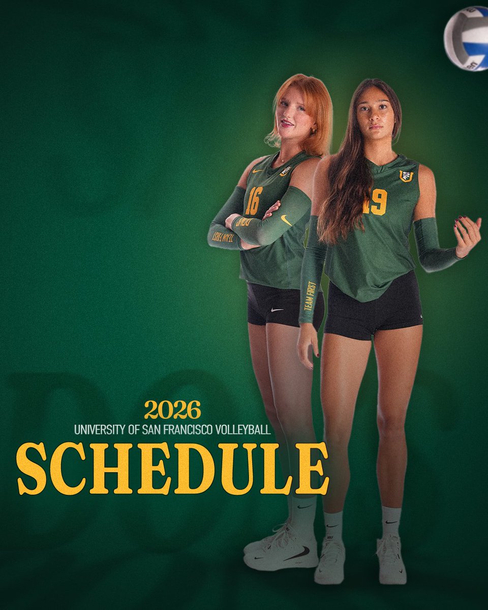 USFDonsVB's tweet photo. 𝐌𝐚𝐫𝐤 𝐭𝐡𝐨𝐬𝐞 𝐜𝐚𝐥𝐞𝐧𝐝𝐚𝐫𝐬 🗓️

We have officially announced the schedule for the 2026 season!

📰 Full Release: https://t.co/ZiSzGLwPFD

#USFDons | #WCCsports https://t.co/hDJ9i6H31f