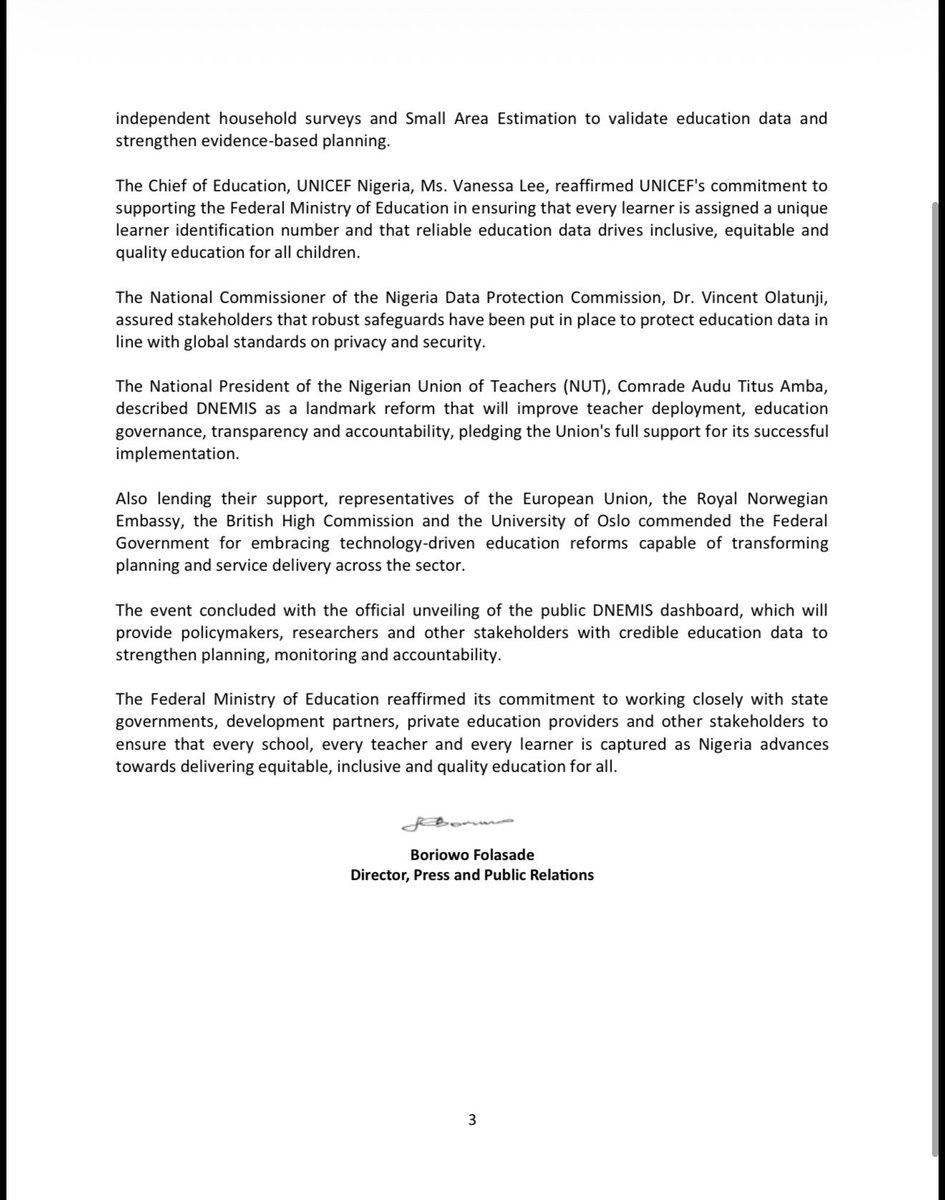Federal Ministry of Education tweet media