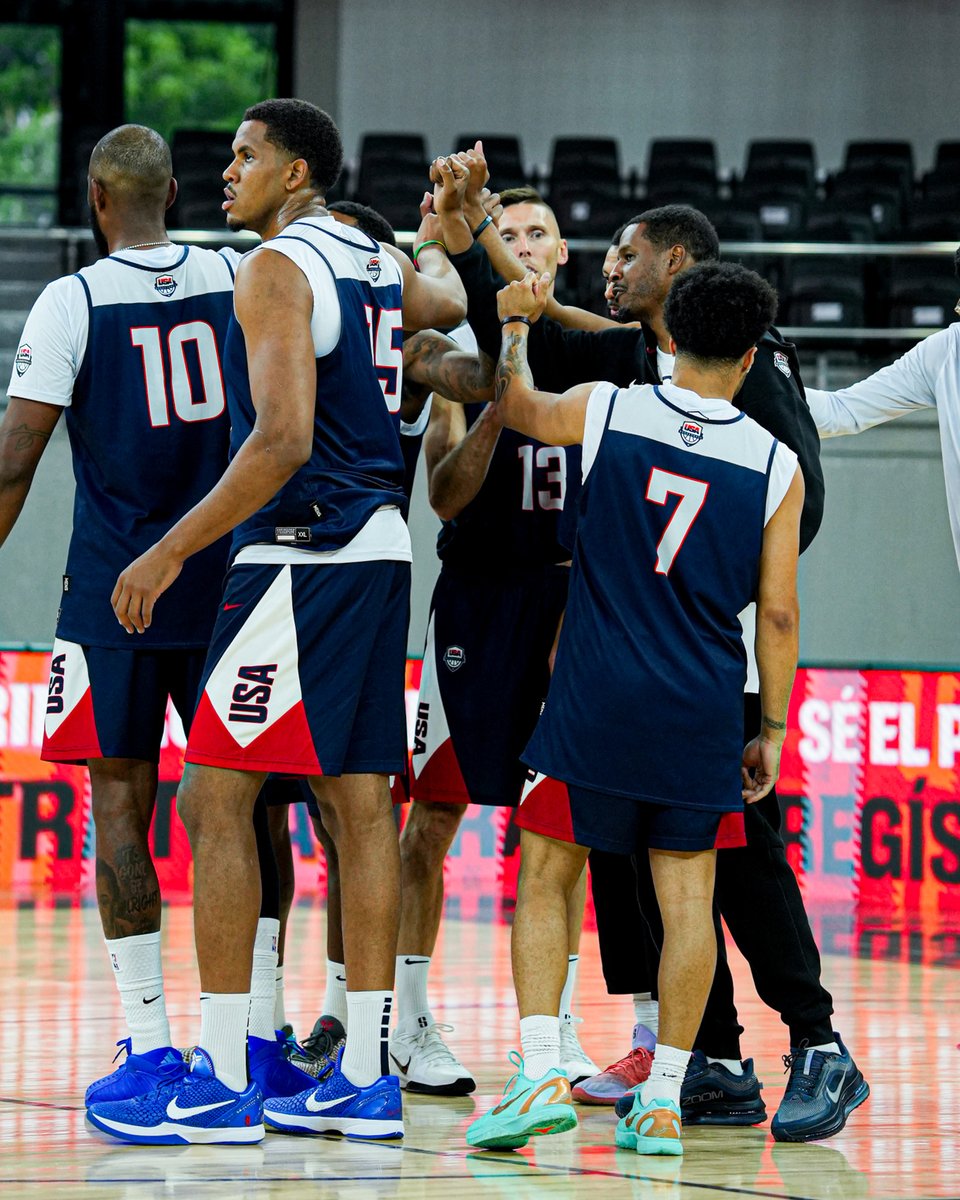 usabasketball's tweet photo. 📍 Santo Domingo 🇩🇴

The USA Men's World Cup Qualifying Team takes on the Dominican Republic tomorrow (8 pm ET, DAZN) at Palacio de los Deportes! 🇺🇸⚔️🇩🇴 https://t.co/y3oJcHMnjo
