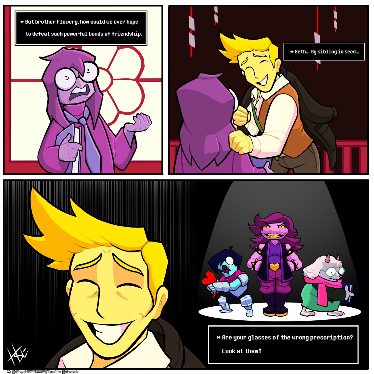 DiegoHi06185561's tweet photo. Mi Sibling in Seed (Eng. ver) #deltarune #deltarunechapter5 #deltarunespoiler https://t.co/zYLsOODUVz