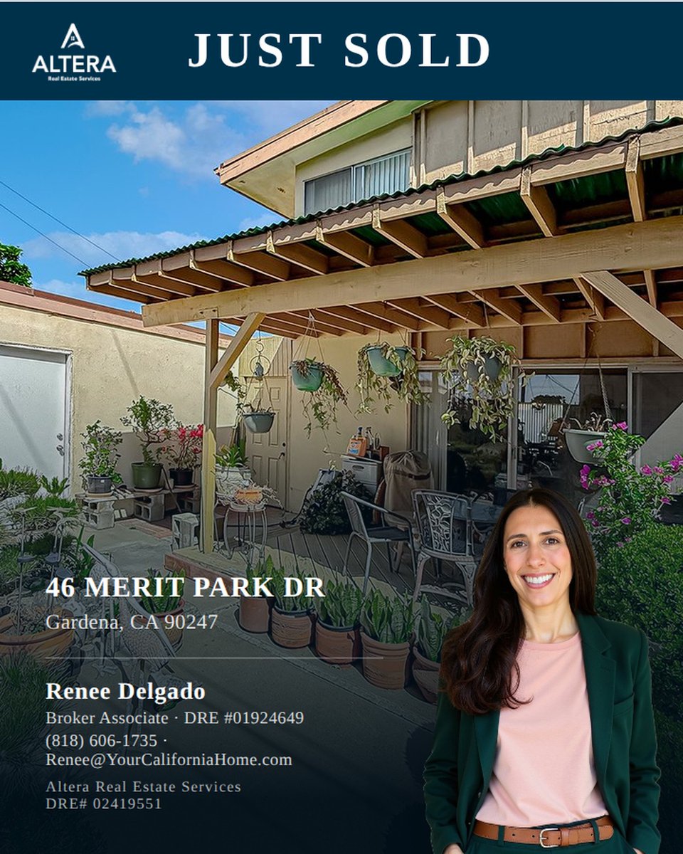 CAHomeForYou's tweet photo. JUST SOLD 🔑 
Helping someone move on from a home they've loved for decades is a responsibility I never take lightly. Congratulations, and thank you for trusting me with your story. 🏡✨

Renee Delgado
Broker Associate
DRE# 01924649
📲 (818) 606-1735 https://t.co/vlUel6eVhA