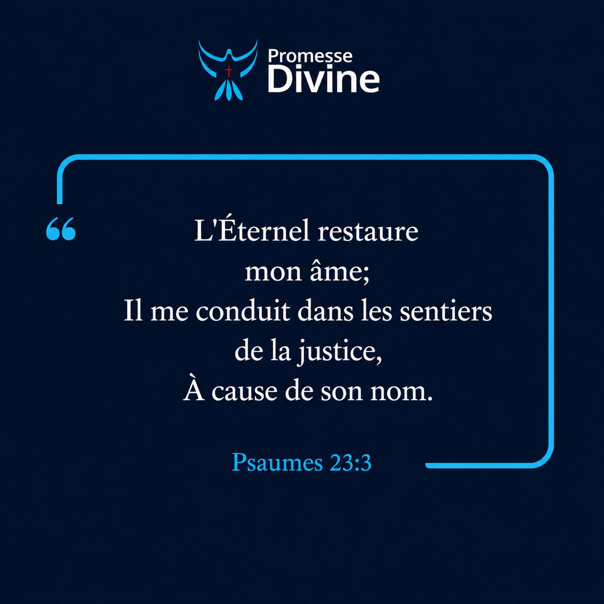 PromesseDivine_'s tweet photo. #PromesseDivine du 2 juillet 2026 ✨
Dieu ne restaure pas seulement ce qui est brisé, Il nous remet aussi sur le bon chemin. Là où tout semblait perdu, Il redonne une direction, une paix et une espérance nouvelles.
Que Dieu vous bénisse. 🙏💙 https://t.co/7ap6c2HcNK