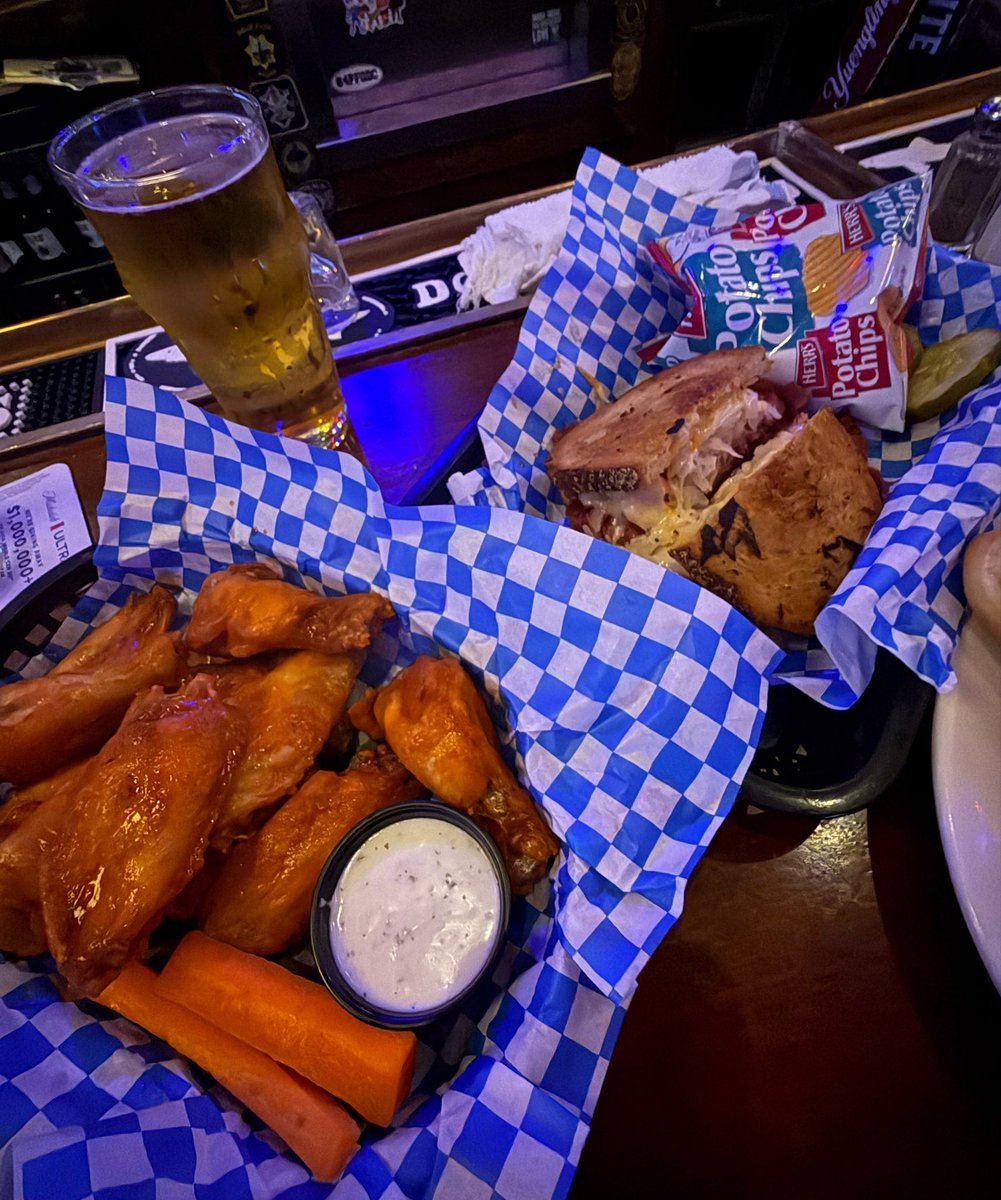 OhioTate's tweet photo. Food recommenders may be upset, but I am ending my time in Philly with wings, a Reuben, and beer at McGillin’s Olde Ale House. 

I had big plans for dinner, but then a local told me “If you don’t piss in the trough upstairs at McGillins, you basically visited Scranton” https://t.co/3e1r9aITym