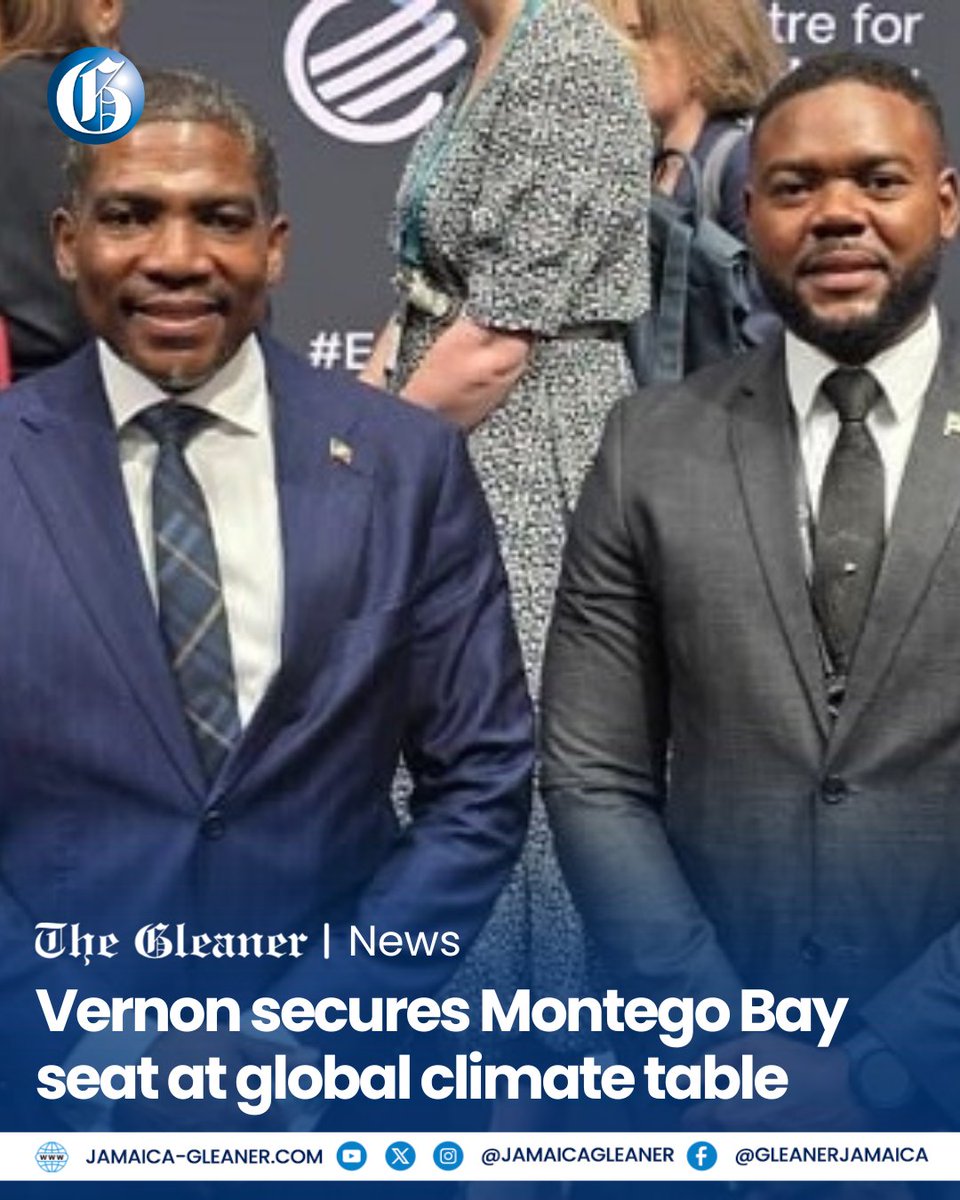 JamaicaGleaner's tweet photo. Montego Bay Mayor Richard Vernon has become the first Jamaican selected to serve on the Steering Group of the Coastal Cities Coalition, placing the city at the table where global strategies for coastal climate resilience are being shaped.

Read more: https://t.co/lZde9RTtI1 https://t.co/pY0R2e6HkU
