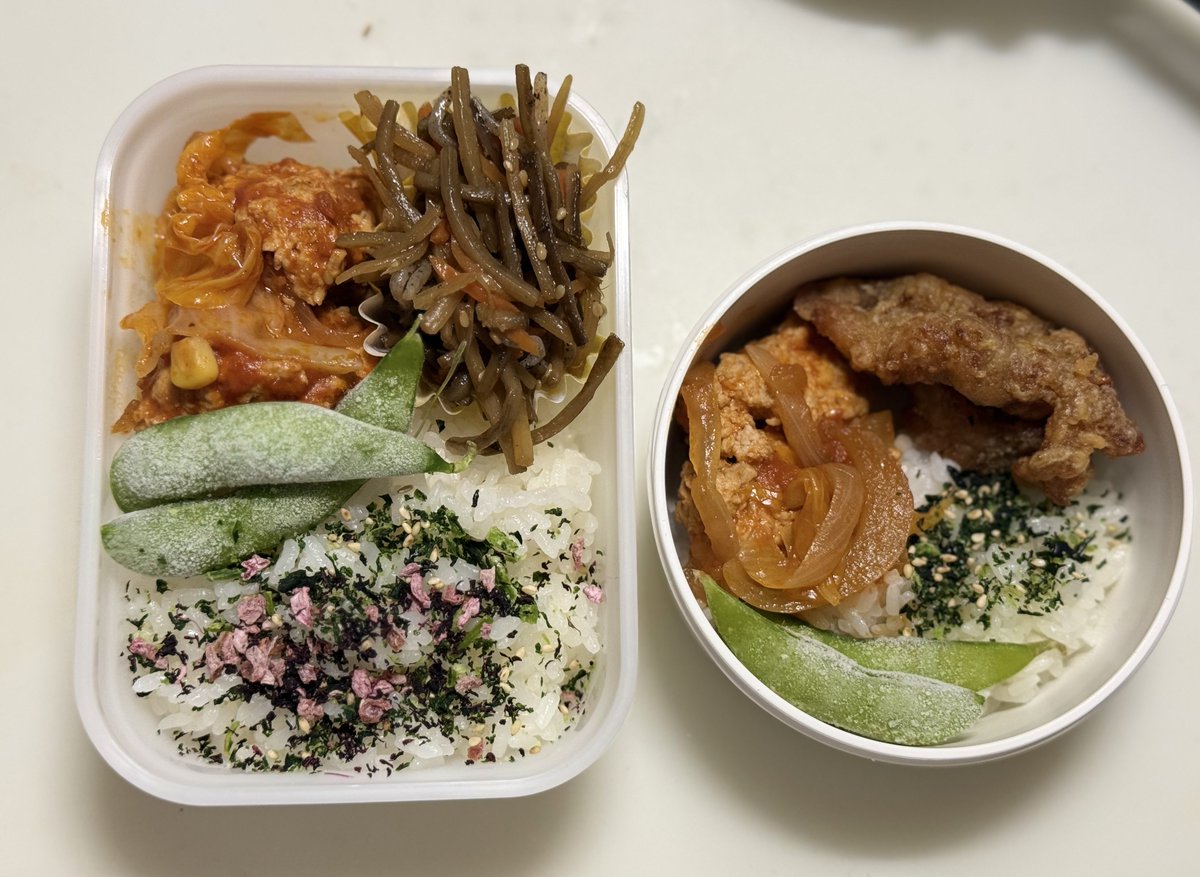 ozv5c's tweet photo. 今日のお弁当

#おうちごはん #料理記録 #Twitter家庭料理部 #料理好きな人と繋がりたい #料理　#養生　#もち麦ご飯　#一飯一菜　#お弁当　#お弁当記録 https://t.co/YMvyFV0RFA