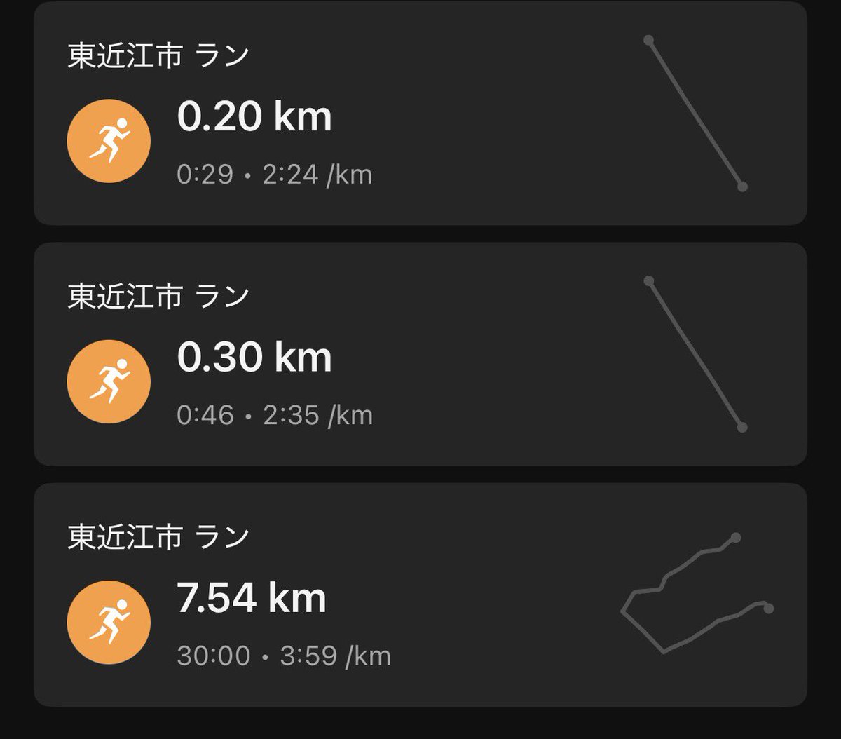 matsu_800's tweet photo. 30分ジョグと流し
体力は全然戻ってないけどこの2週間で出来ることはやった。
7番くらいにつけて最後粘って8位以内入れたら合格やな。
秋に向けて頑張ります！ https://t.co/NHWo0agARL