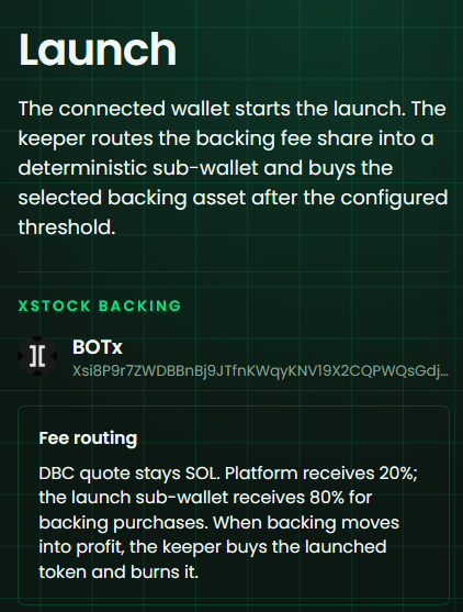 ShareDotFun's tweet photo. You can also now launch coins backed by the newest assets added to @xStocksFi such as $BOT! 

New assets will automatically be propogated onto our launchpad as they are available

Powered by @xStocksFi + @PreStocks 

$SHARE https://t.co/SR3xdhGMeB