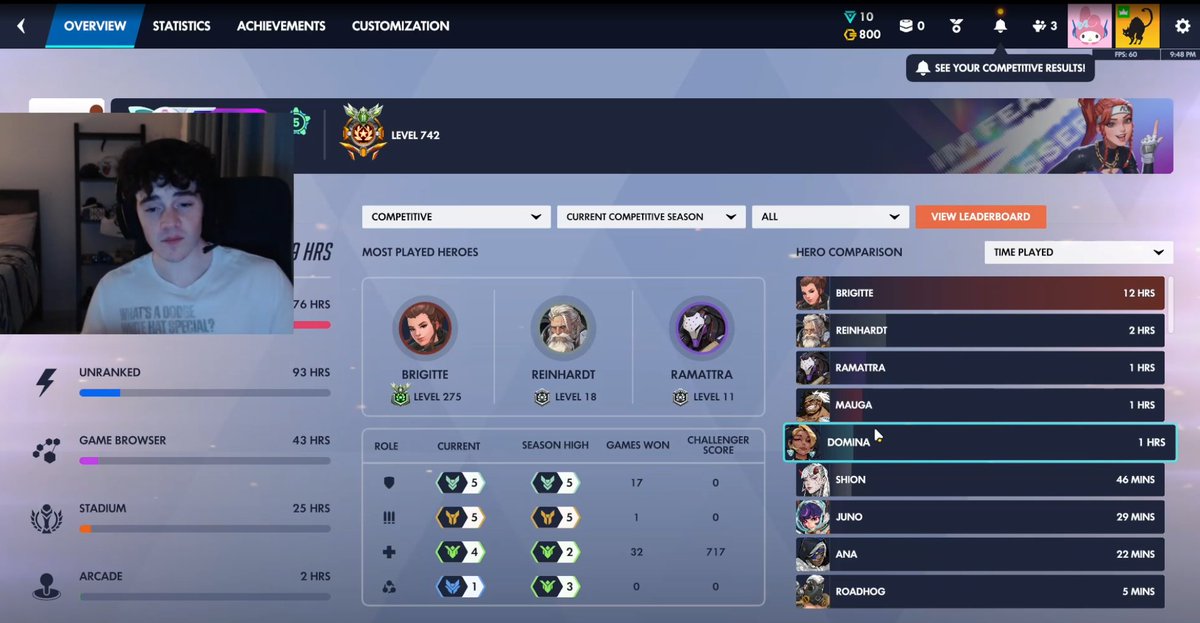 SquikoTV's tweet photo. Streamer Durpee expresses immense excitement upon viewing the brigma's profile!!! https://t.co/usGX4gzUAz