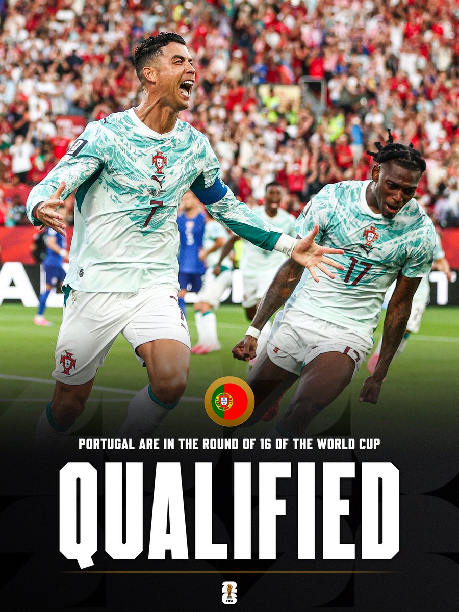 D_DamianJ's tweet photo. 🚨🇵🇹 OFFICIAL: Portugal fly to World Cup RO16! https://t.co/bEZNrMvPyM