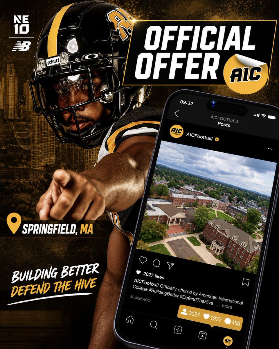 JCoryHorneJr34's tweet photo. After great calls with @Coach_MPrice and @CoachMikeBlock, I am extremely blessed and honored to receive my second Division II offer from American International College! #AGTG #DefendTheHive @Horne34Life @JRutt_4 @RecruitingACP https://t.co/0EQpc02chH