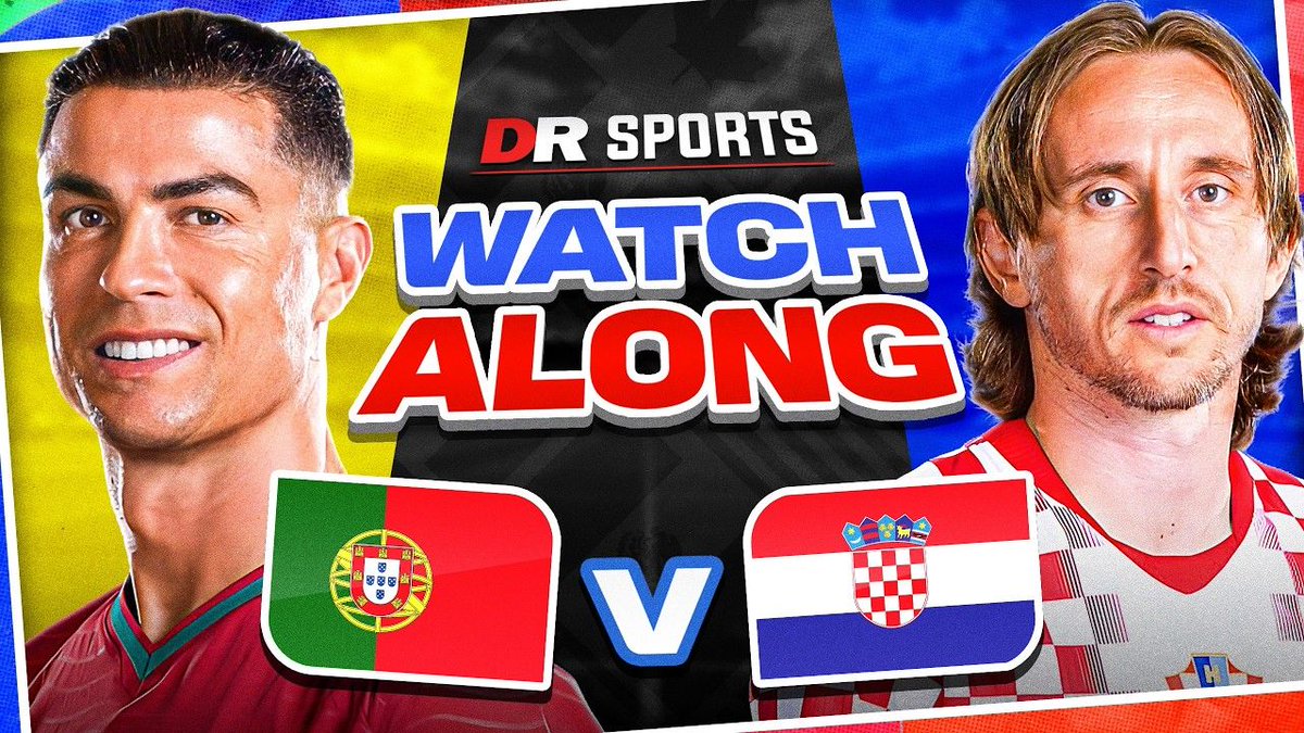 drsportsmedia's tweet photo. Portugal vs Croatia | Last 32 LIVE WATCHALONG

Watch now 👉 https://t.co/BXXXLEZscN 📺

#GamedayLive https://t.co/clj6rFDu65