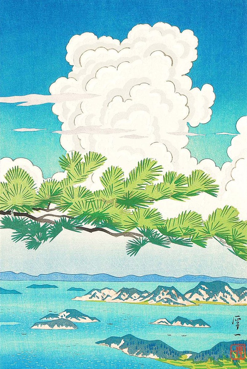 marysia_cc's tweet photo. "Yashima in Summer" by Okumura Koichi https://t.co/B2mcnphTSO