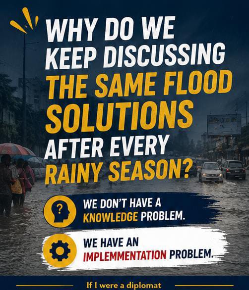 michaelniinoye's tweet photo. My thoughts are with every family, business owner, commuter, emergency worker, and everyone affected by the recent flooding.
This is not about finding solutions because we already have them. The gap here is implementation. https://t.co/wB4a020lrh