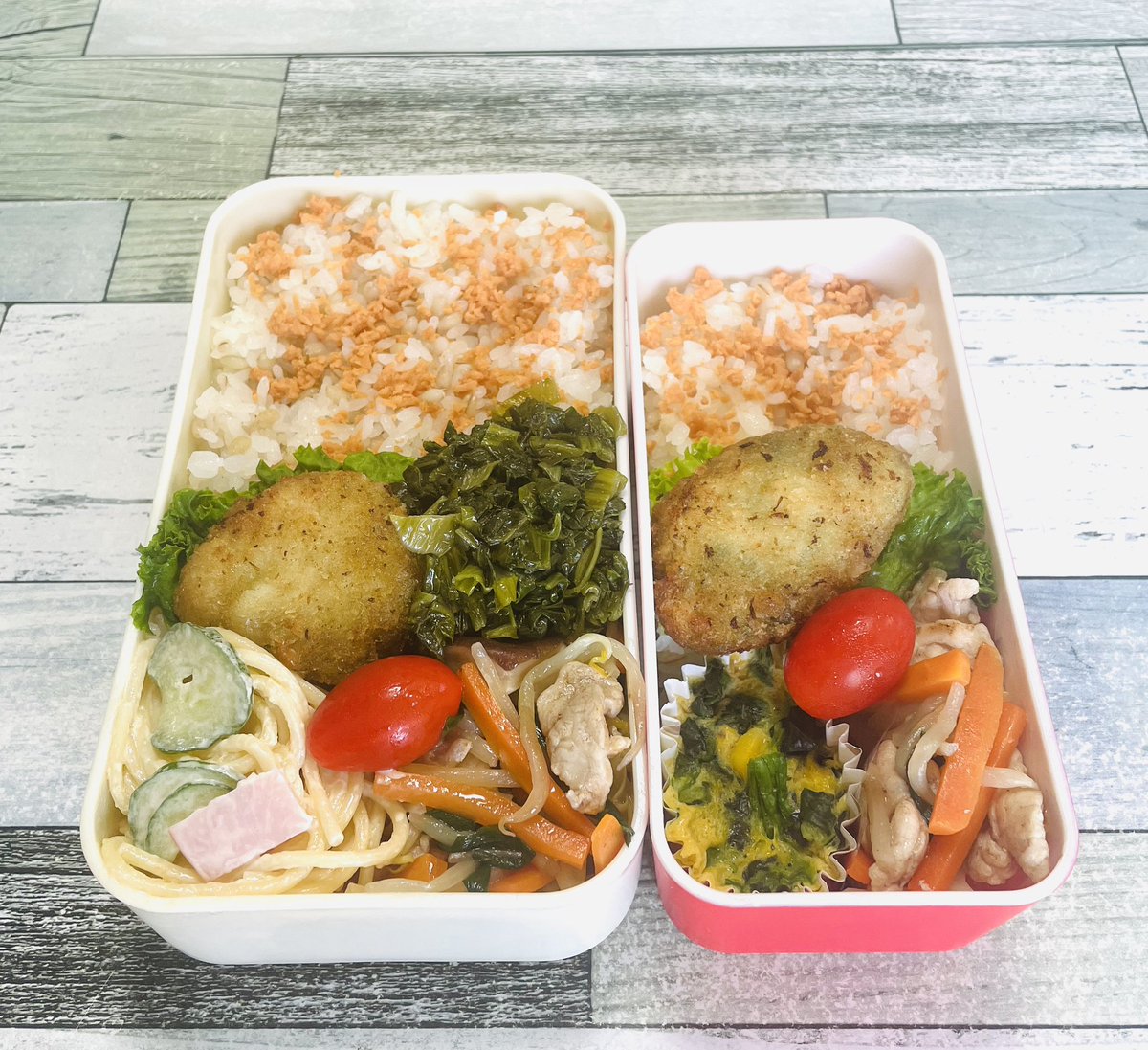 hakuna_ryuki's tweet photo. vol.137
自分娘用🍱＆昨日の春巻き
＃おうちごはん ＃弁当 ＃料理記録 ＃料理好きと繋がりたい #お酒好き #高校生弁当  #春巻き  #のり塩チキンカツ https://t.co/cAfCG6gYMn