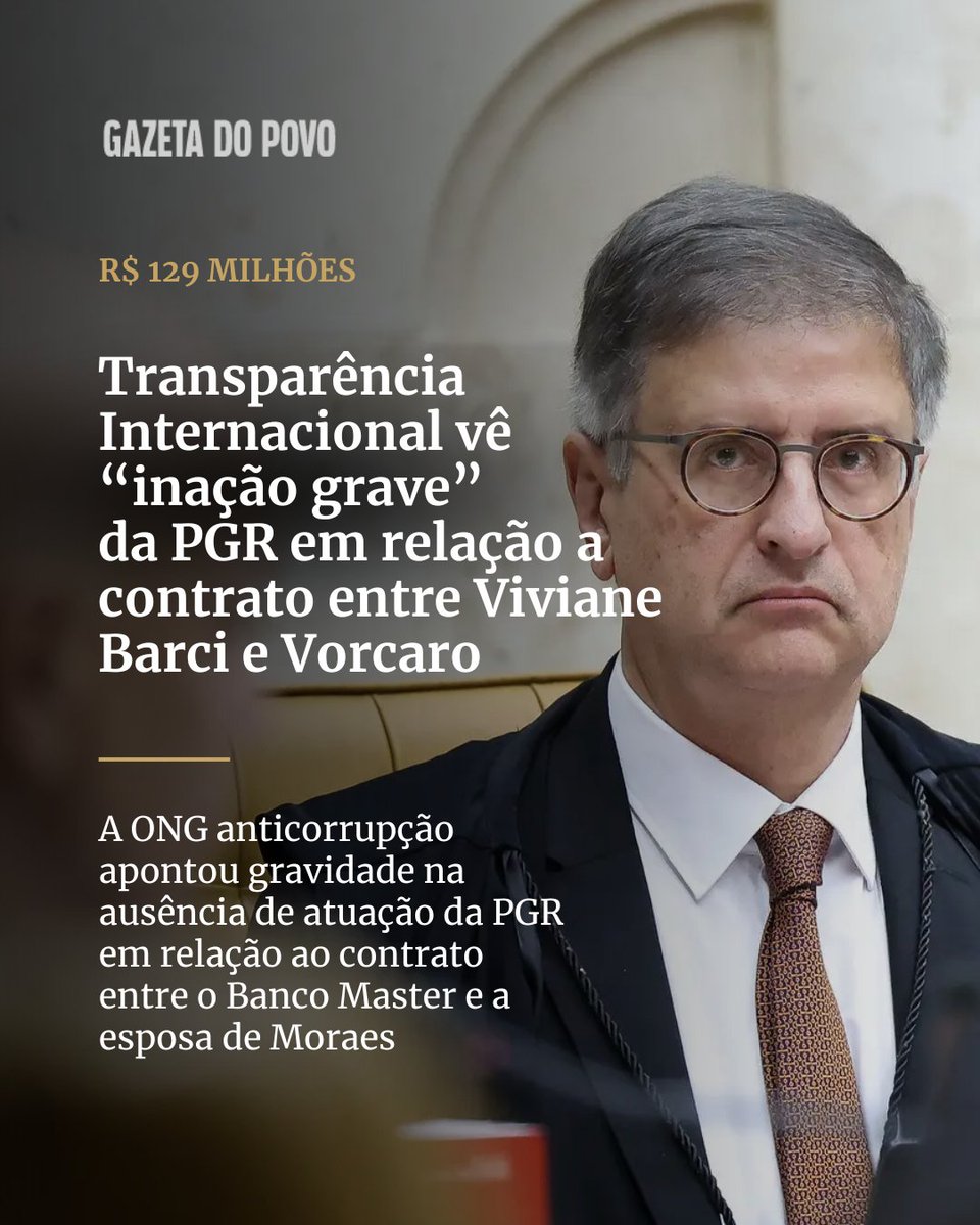gazetadopovo's tweet photo. "O grau de informalidade com que se tramitou um contrato de R$ 129 milhões de reais é estarrecedor e só aumenta as suspeitas - que já eram mais que suficientes para a abertura de uma investigação própria," publicou a entidade, nesta quinta-feira (2).

https://t.co/NFFXIGFSi6 https://t.co/RIfB30WaVZ