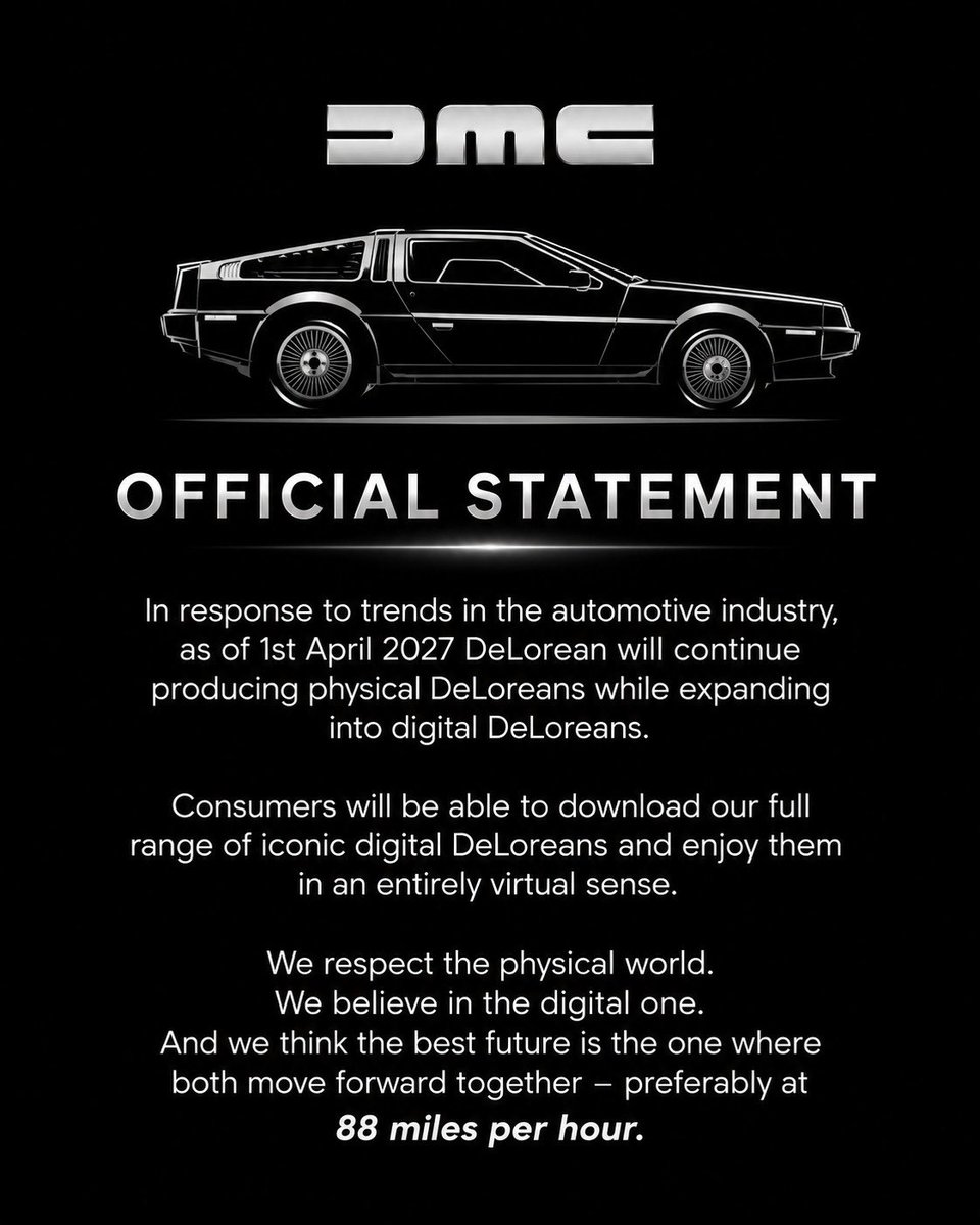 DeLoreanlabs's tweet photo. BREAKING NEWS https://t.co/8cB4tjvOyM