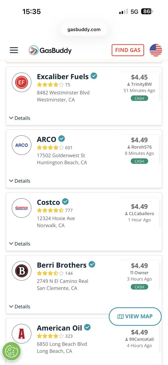 Rob_in_LA's tweet photo. @californiapost The actual prices https://t.co/EFxebw6Qce