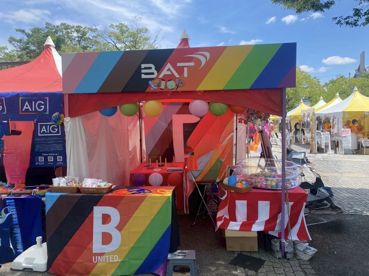 Info_Earth_PR's tweet photo. おはアースです🌐
東京のお空☁️

毎年日比谷公園で開催されるレインボープライド🏳️‍🌈今年もブース設営してきました☺️
来場者もいっぱい！多種多様なブースいっぱいの会場でした👍
週末も元気にご安全に‼️

#公式朝ツイ
#企業公式が毎朝地元の天気を言い合う
#ブース施���
#ブース運営
#イベント会社 https://t.co/dAQO16VPgK