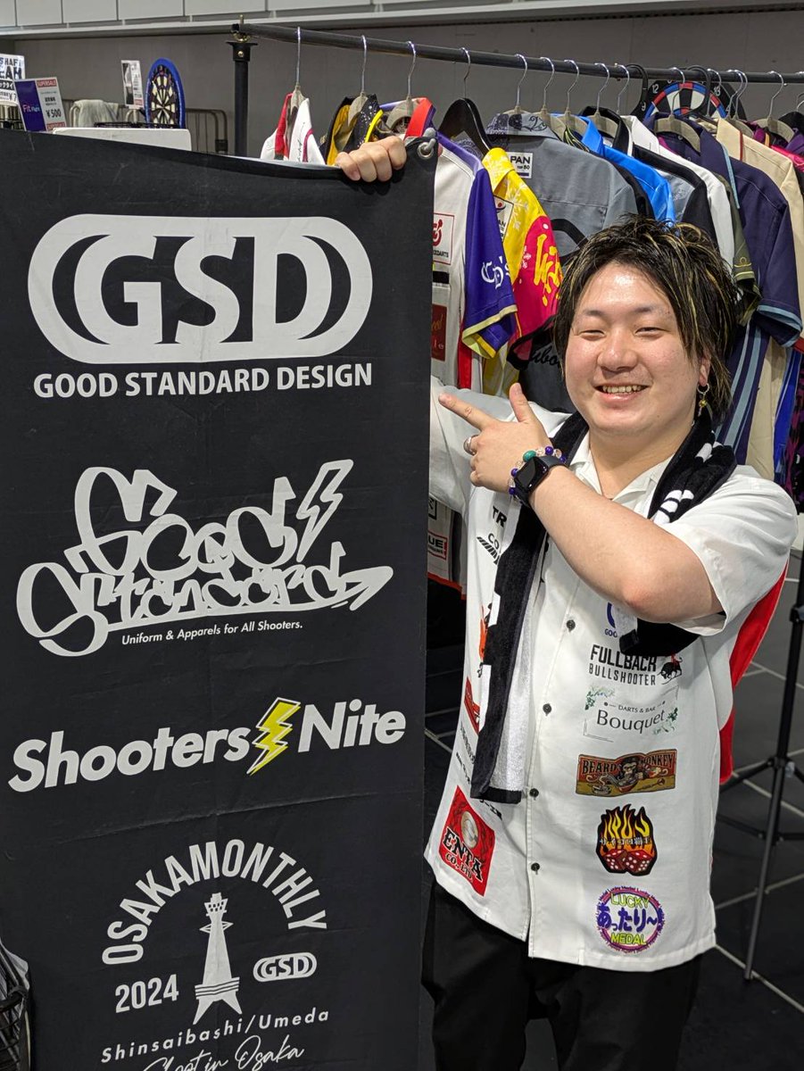 GSD_hide's tweet photo. GSD PLAYERS✨
Shoot at Tournament BOOTH

2026 06 07 at みやこめっせ
JAPAN京都

#福地祐哉 選手
@yuya_fukuchi   

「着る瞬間に自ら鼓舞する」
#ダーツユニフォームはGSD
#GSDAPPAREL
▼ご注文・お問合せ
https://t.co/Tvj3NrKjVW

※主催・運営と選手本人の許可のもと「ブースエリア」にて撮影しています。
JAPAN開催中の試合エリアでの写真・動画の撮影は禁止事項になっていますのでご注意ください。