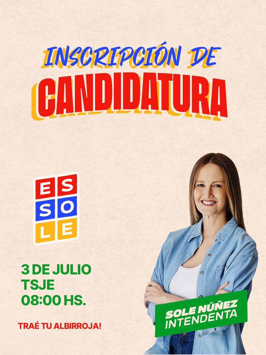 FilizzolaRafael's tweet photo. Mañana inscribimos la candidatura de @solenu para las elecciones municipales.
Junto a Sole damos un paso más hacia el desafío de recuperar nuestra capital.
Asunción merece volver a ser una ciudad ordenada, segura y con oportunidades para todas y todos.
#EsHora #EsSole
#Lista3 #UnidosPorAsunción