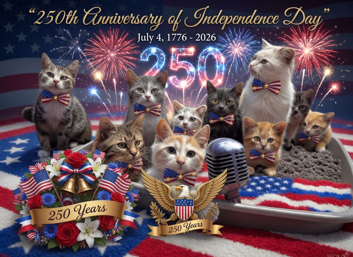 11CatsNetwork's tweet photo. Happy 250th Independence Day!!! https://t.co/t3M5PzL7uY