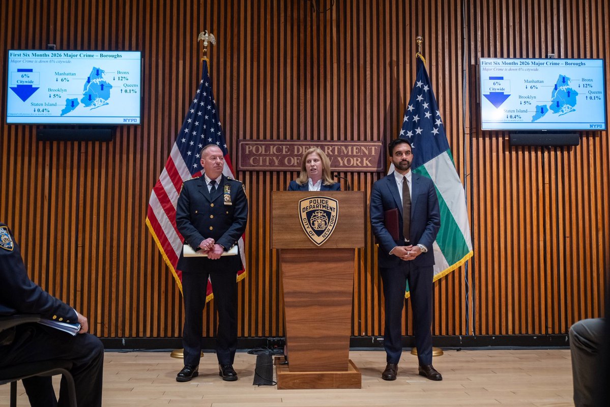 NYCMayor's tweet photo. Since January 1, we have seen the fewest murders, shooting victims and shooting incidents in our city's history, and the safest start of the year in public housing. 

This progress is the result of the hard work of the members of the NYPD and tens of thousands of public servants across City government who keep New Yorkers safe every day. 

We're not resting on our laurels. We will continue the work of building a city where everyone is safe.