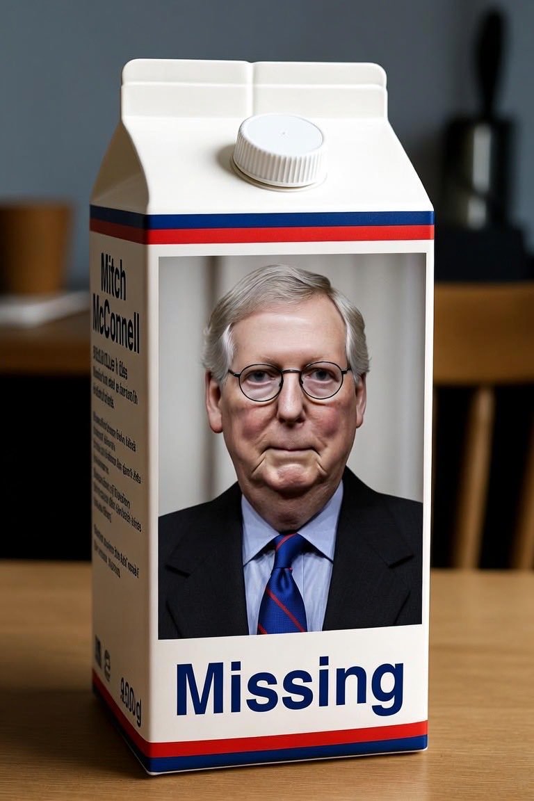 LivingstoneNed's tweet photo. @RpsAgainstTrump Bitch McConnell is OK after spending a  week at Bernie's  ! https://t.co/VKztP0gg37