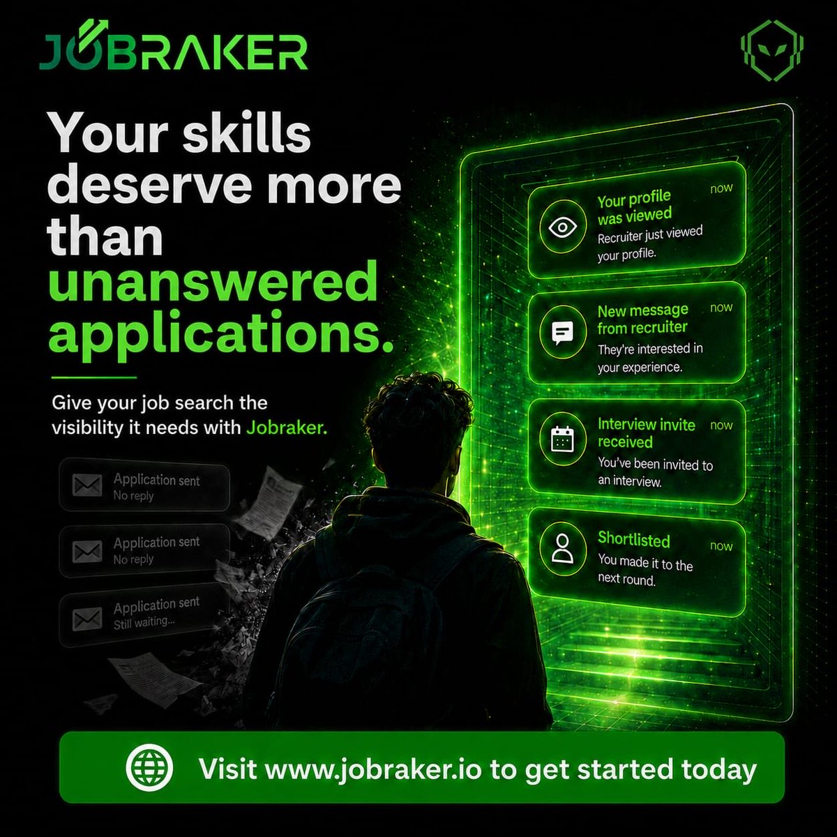 Area50Tech's tweet photo. Great products solve real problems.

One of the biggest frustrations for professionals today is sending countless job applications and hearing nothing back.

That’s exactly why @Jobraker1 exists.

AI is changing how people find jobs, and this is only the beginning. https://t.co/M0Jmmy2bcQ