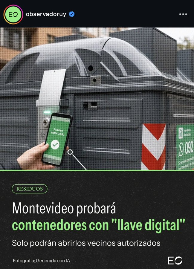 riverafrutos's tweet photo. ▪️El FA quiere poner una llave digital que te da acceso al contenedor de basura(?)
▪️Senador socialista impulsa proyecto para que padres puedan asistir a actos escolares de sus hijos con hasta ocho horas laborales pagas
▪️Ensambladora que se iba a instalar en el país después del aumento del IMESI cancela proyecto 
▪️La DGI empezó a exigir datos para controlar los alquileres de inmuebles a través de plataformas

Todo eso en las últimas 24 horas