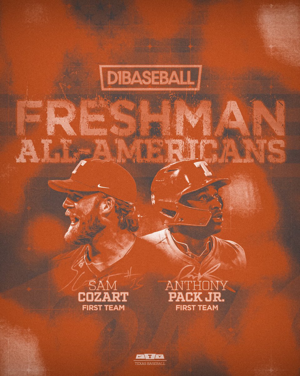 TexasBaseball's tweet photo. consensus Freshman All-Americans 🤘

#HookEm | @d1baseball https://t.co/cmHNlGPkxt